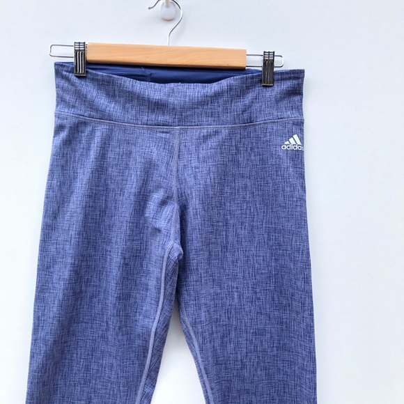 Adidas Climalite Workout Crop Tights Blue Size - Picture 6 of 7